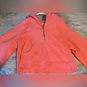 Lululemon Raspberry Cream Cropped Scuba Hoodie